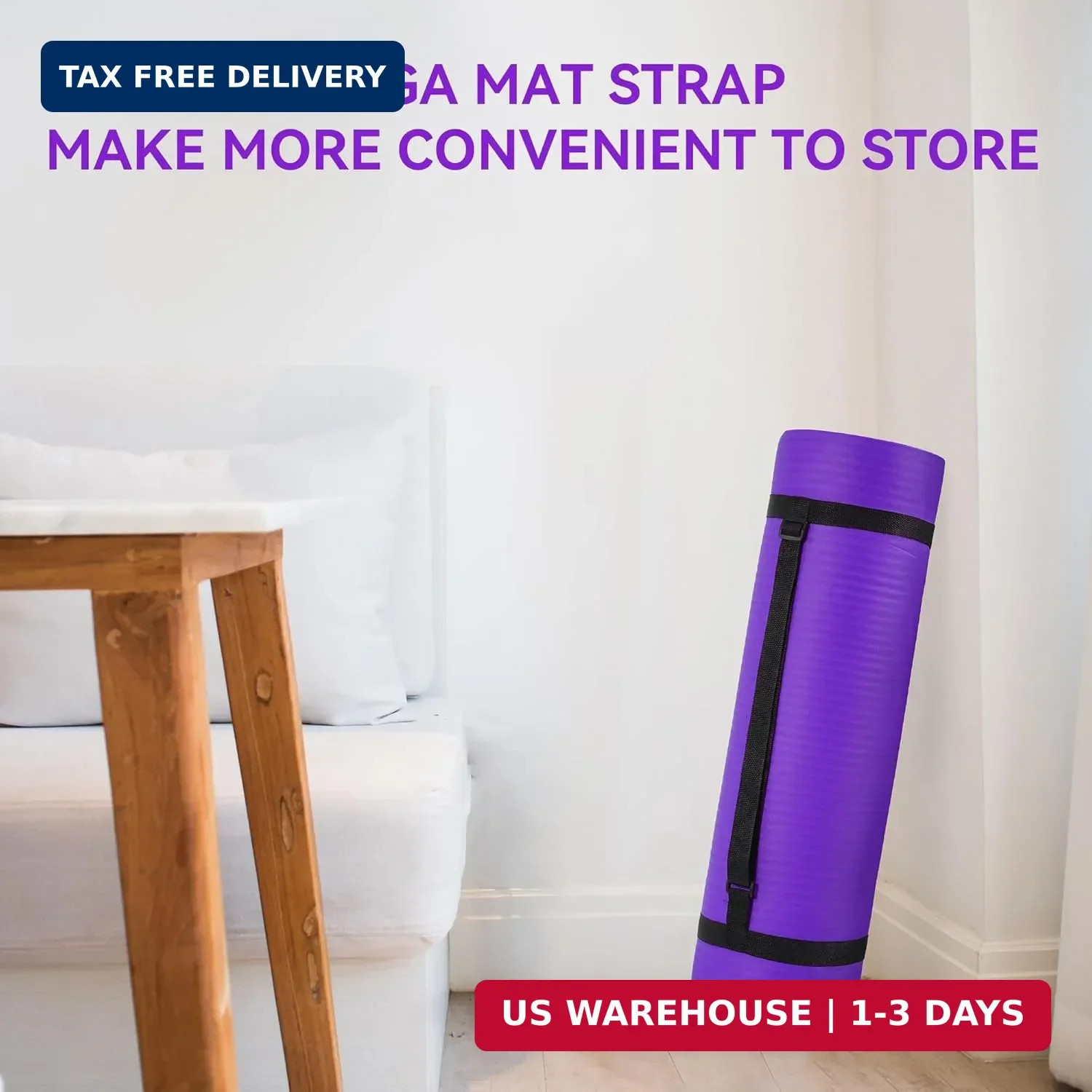 Fitvids Yoga Mat, 1/2-Inch Extra Thick High Density Exercise Mat, Anti-Tear Exer