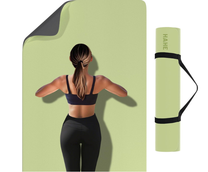 RDX Iris 6mm PVC Yoga Mat with Strap, Carry Bag – Non-Slip, 183x61cm Timber Blen