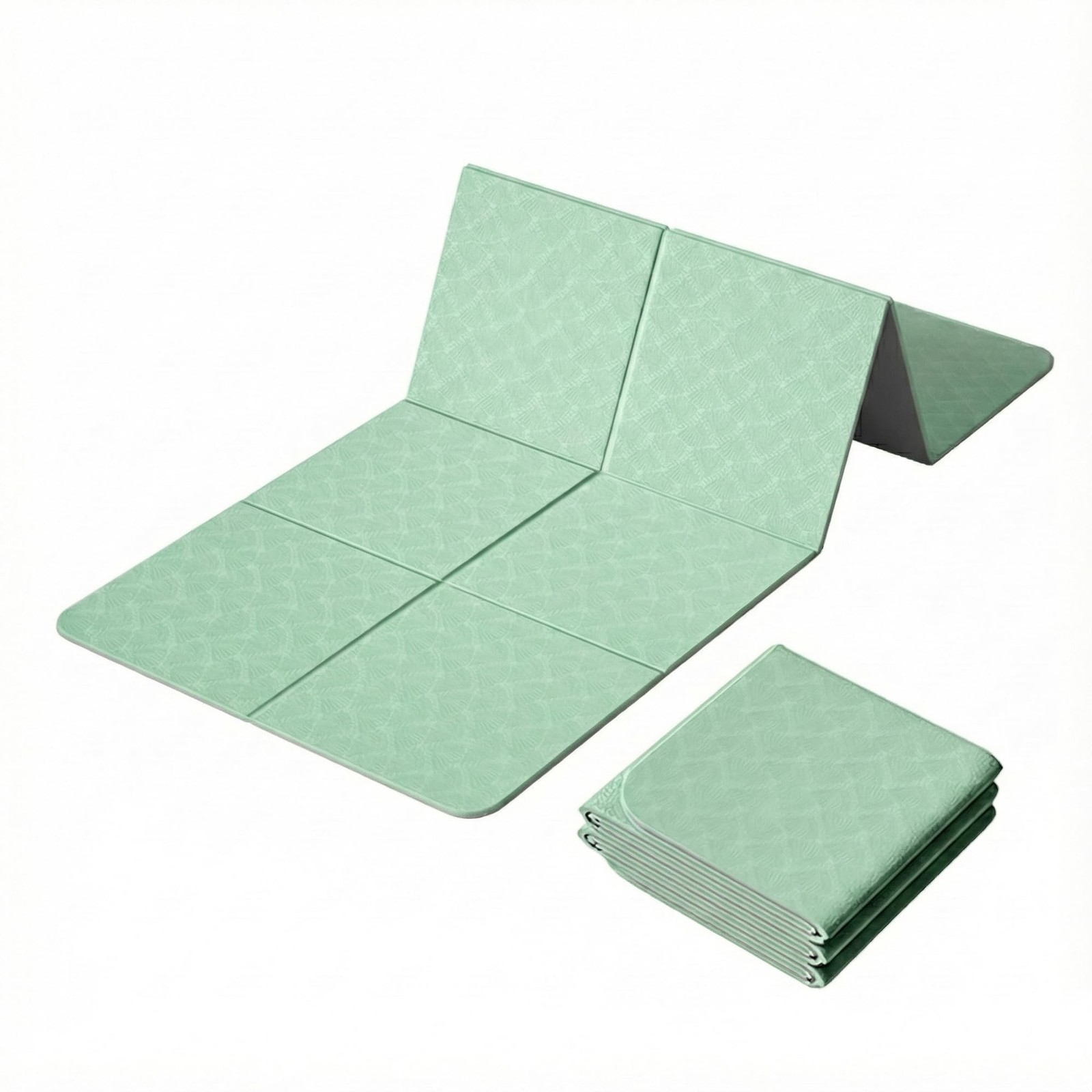 New METACHOICE Foldable Yoga Mat 10 mm Thick Extra Wide 72″x28″ Non Slip Travel