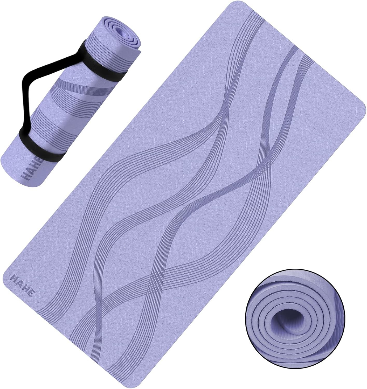 Hahe High Density Yoga Mat 76x32x0.27 Inch Exercise