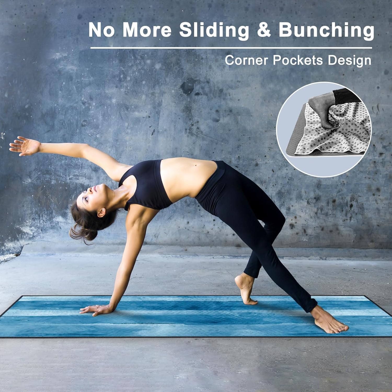 QiyI Non Slip Hot Yoga Towel 70×26 Festival Mandala