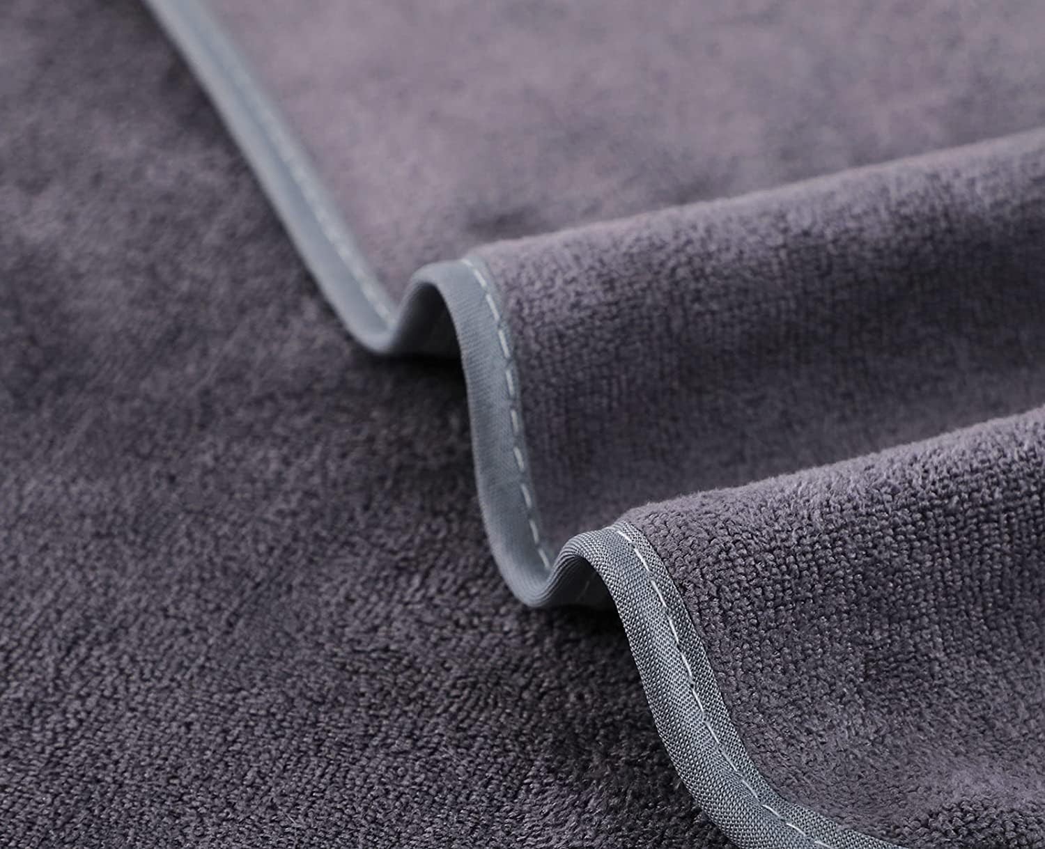 Microfiber Gym Towels Bigger Size Super 3P-15×31 inches, Grey+blue+purple