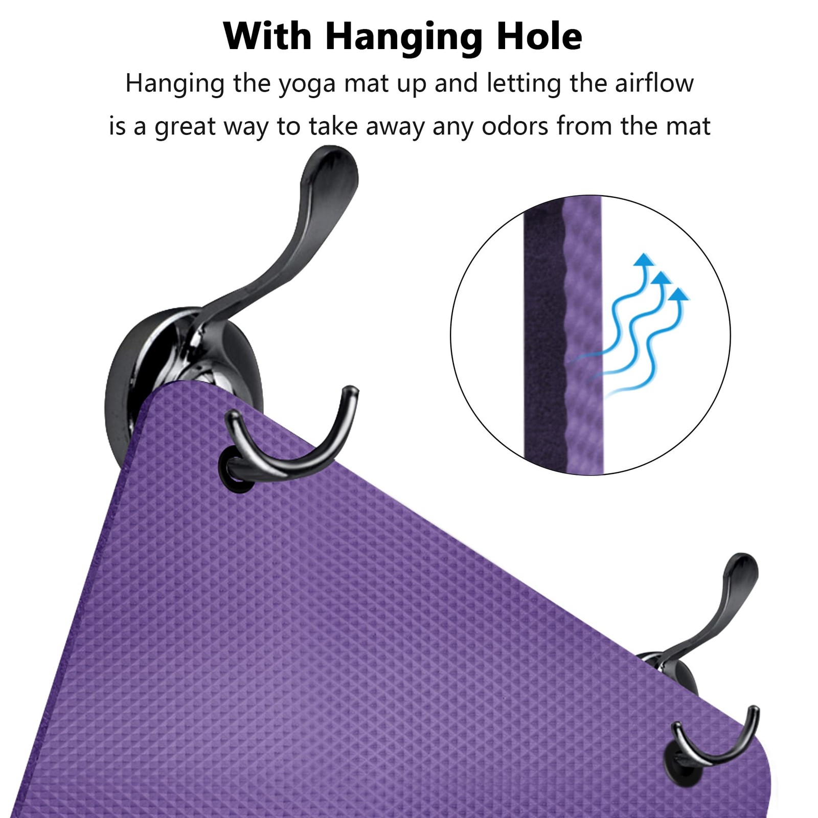Yoga Mat 72.8″ x 31.5″ x 2/5 inch Thick With Strap and Bag, Extra Wide Workou…