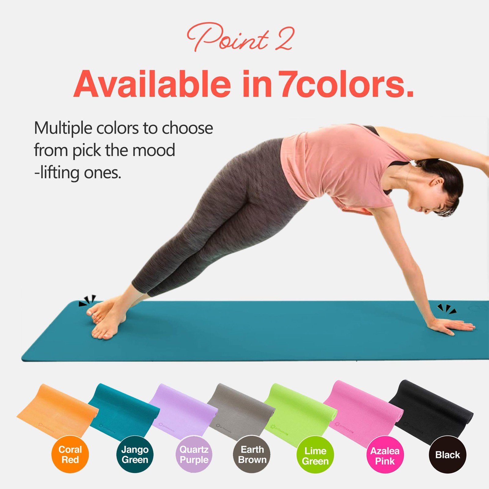 1/4 inch & 1/3 inch Thick Yoga Mat, High-Density Cushioning with Grip-Enhance…