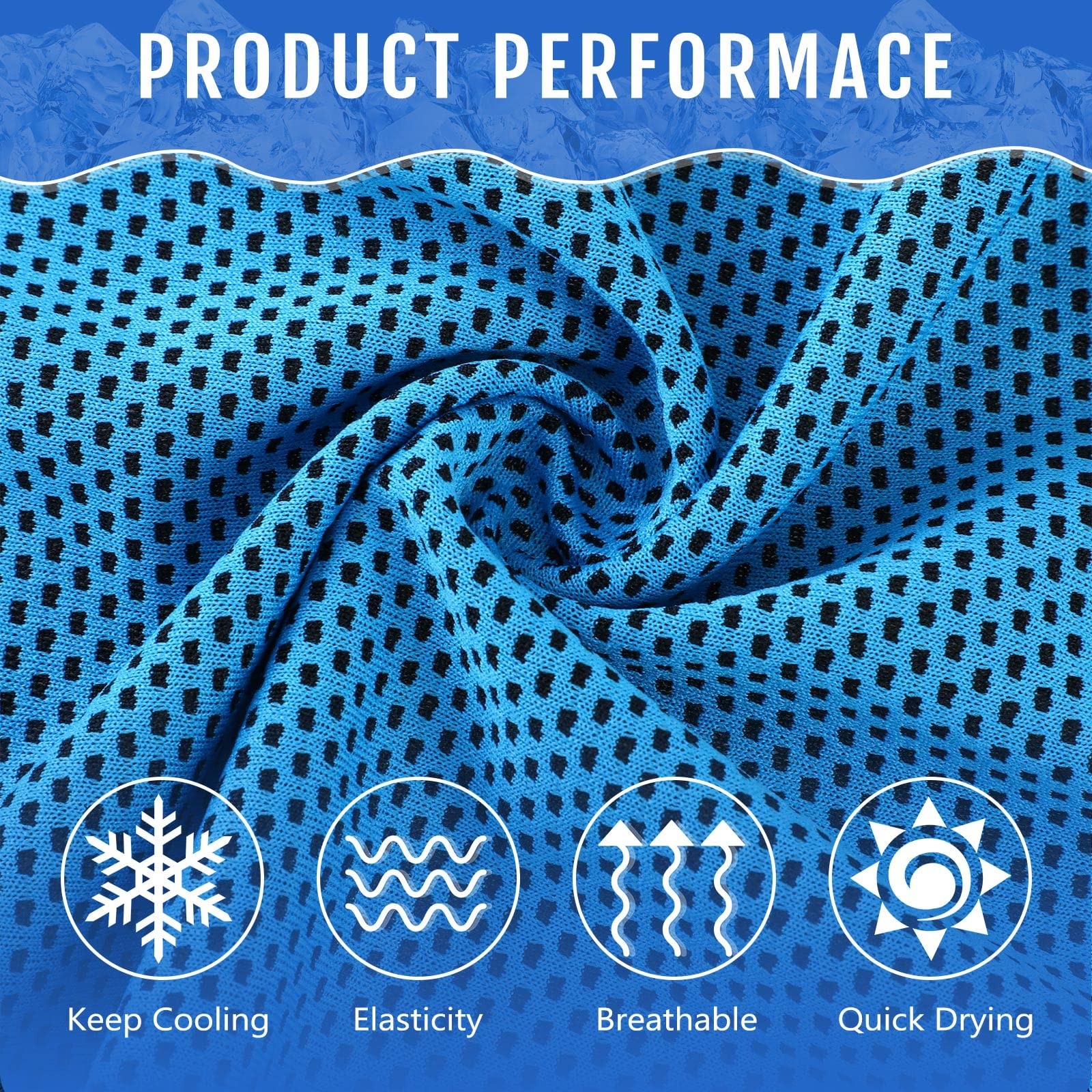 Hosuly 50 Pack Cooling Towels 40X12 Yoga Towels Ice Breathable Soft Chilly