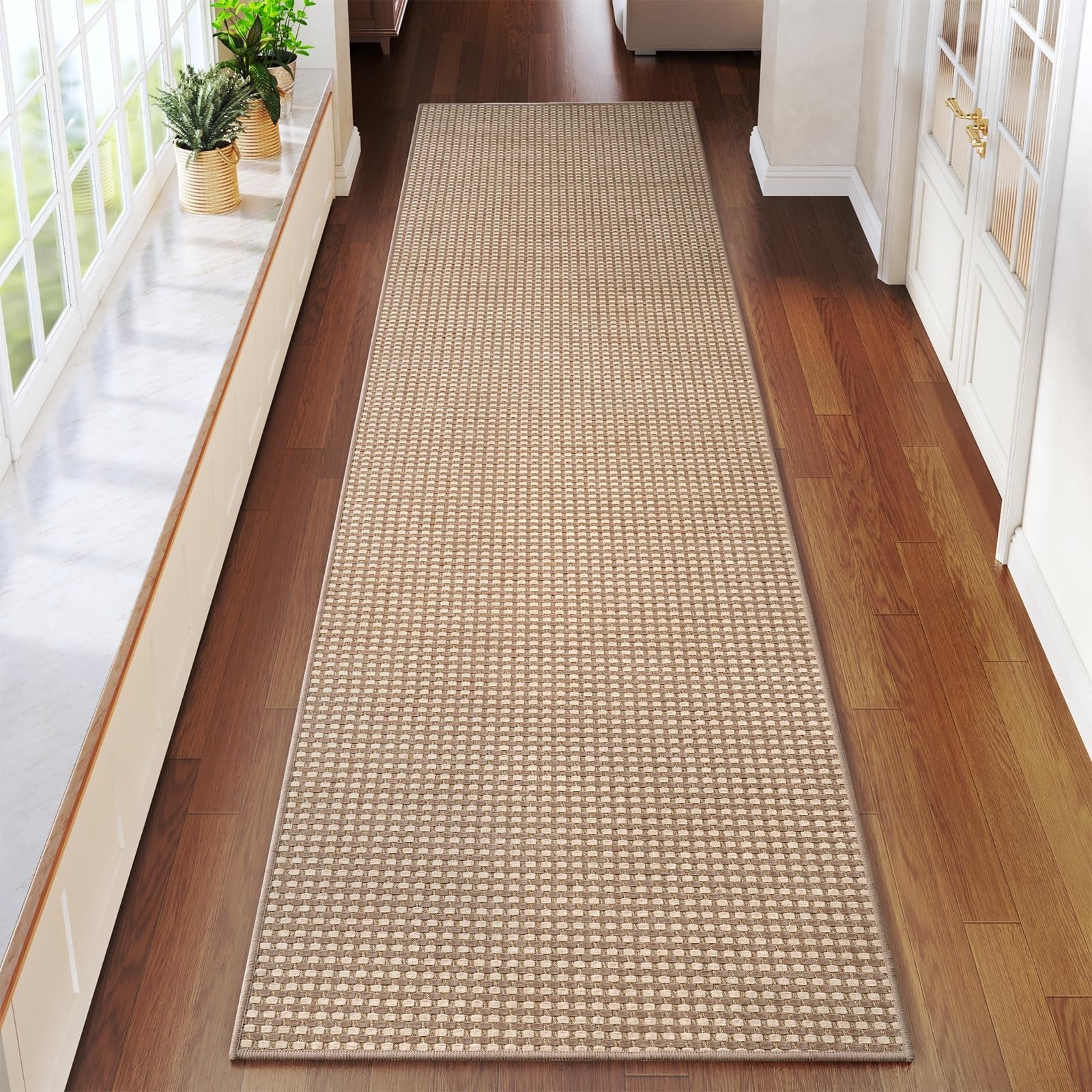 Boho 2×8 ft Runners for Hallways Extra Long Woven Washable Kitchen Runner Mat…