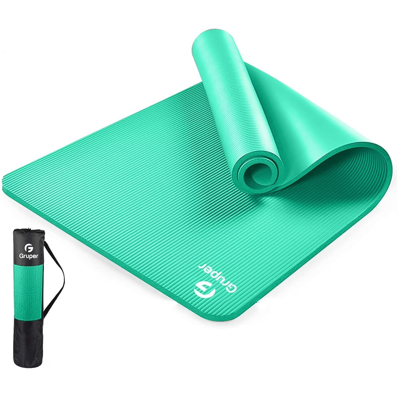 Yoga Mat Non Slip Extra Thick,72″Lx32″W x 0.6″TH,Anti-Tear w/Carrying Strap&Bag