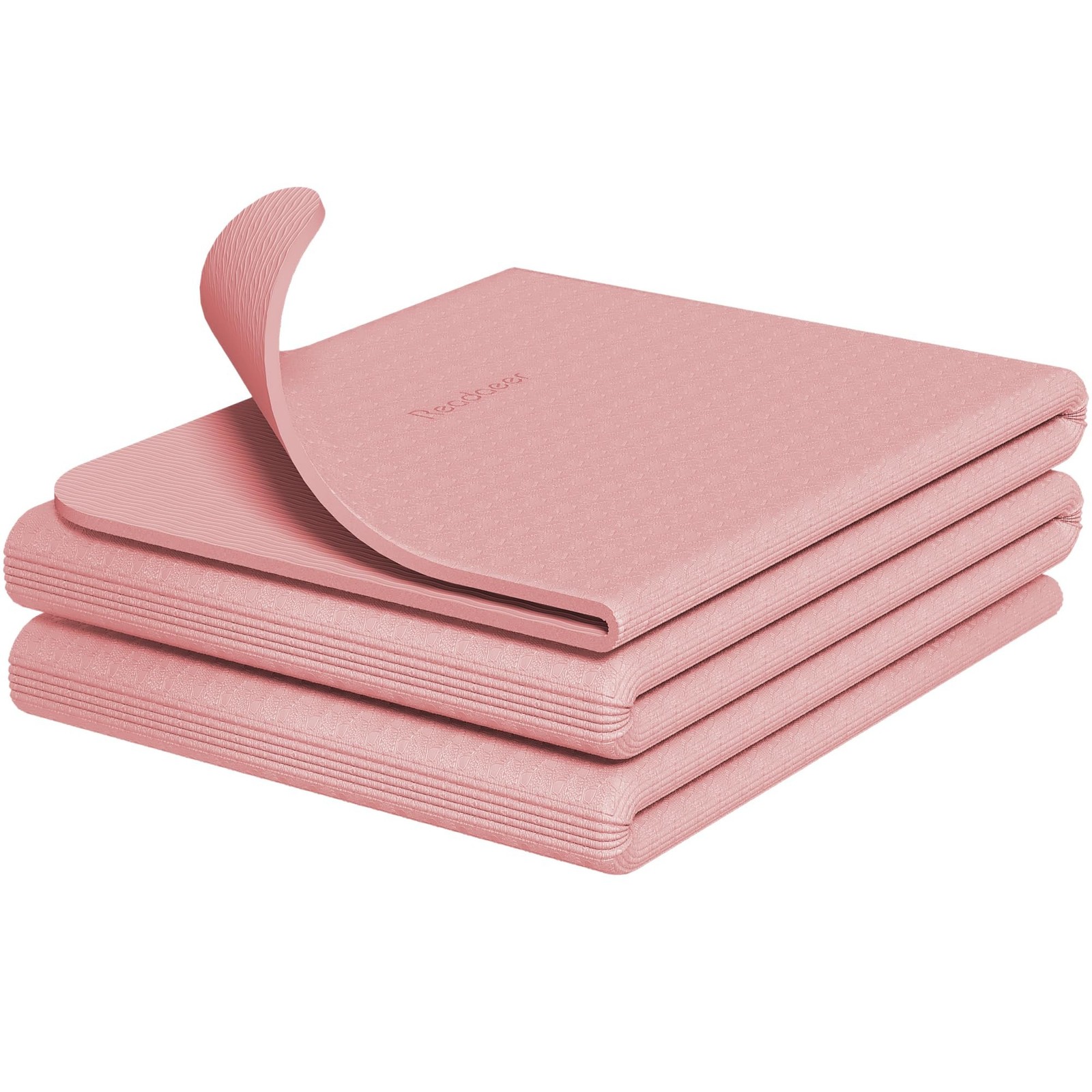Readaeer Foldable Yoga Mat for Travel Folding Yoga Mat 6mm Thick with Carryin…