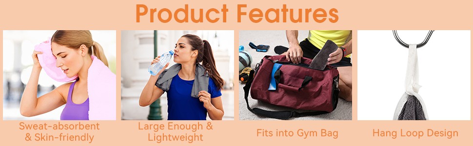 3 Pack Microfiber Gym Towels, Super Soft, Quick Drying, 14.2″ x 30″ | Absorbent