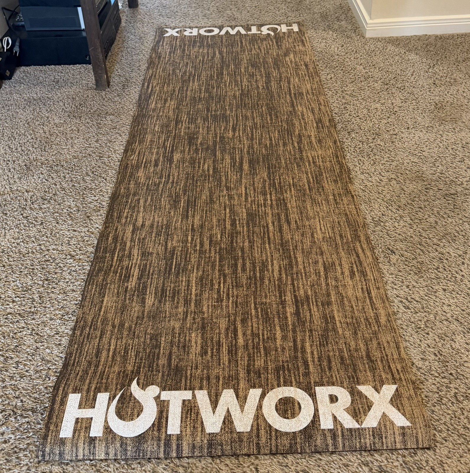 HOTWORX Exercise Yoga Mat 72″ x 24″ Non-Slip Textured Hemp Fiber Gym Workout