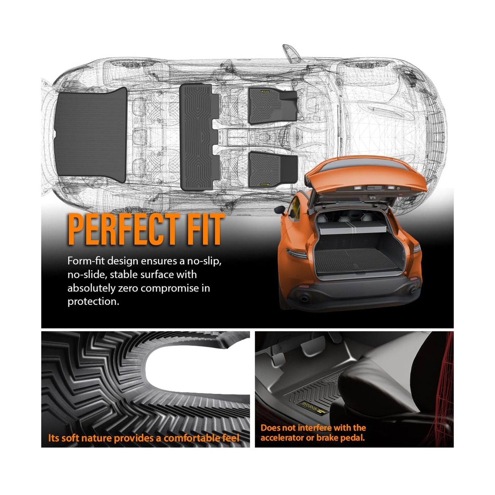 ANDPLAY TPE Floor Mats Liners Compatible with Tesla Model Y 2020-2024 5 seat …