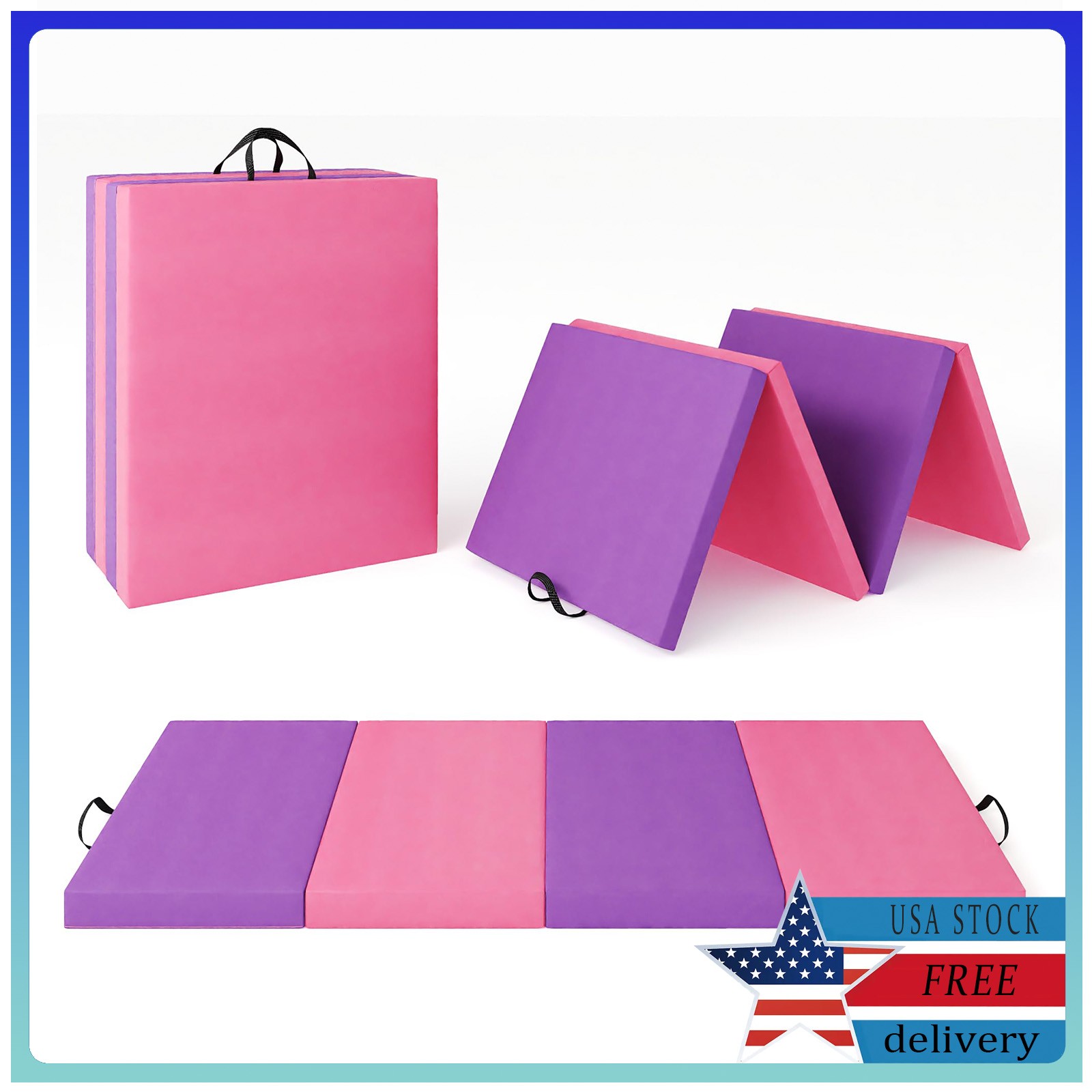 Gymnastics Mats Foldable Tumbling Mats Portable Gymnastics Exercise Mat for Yoga