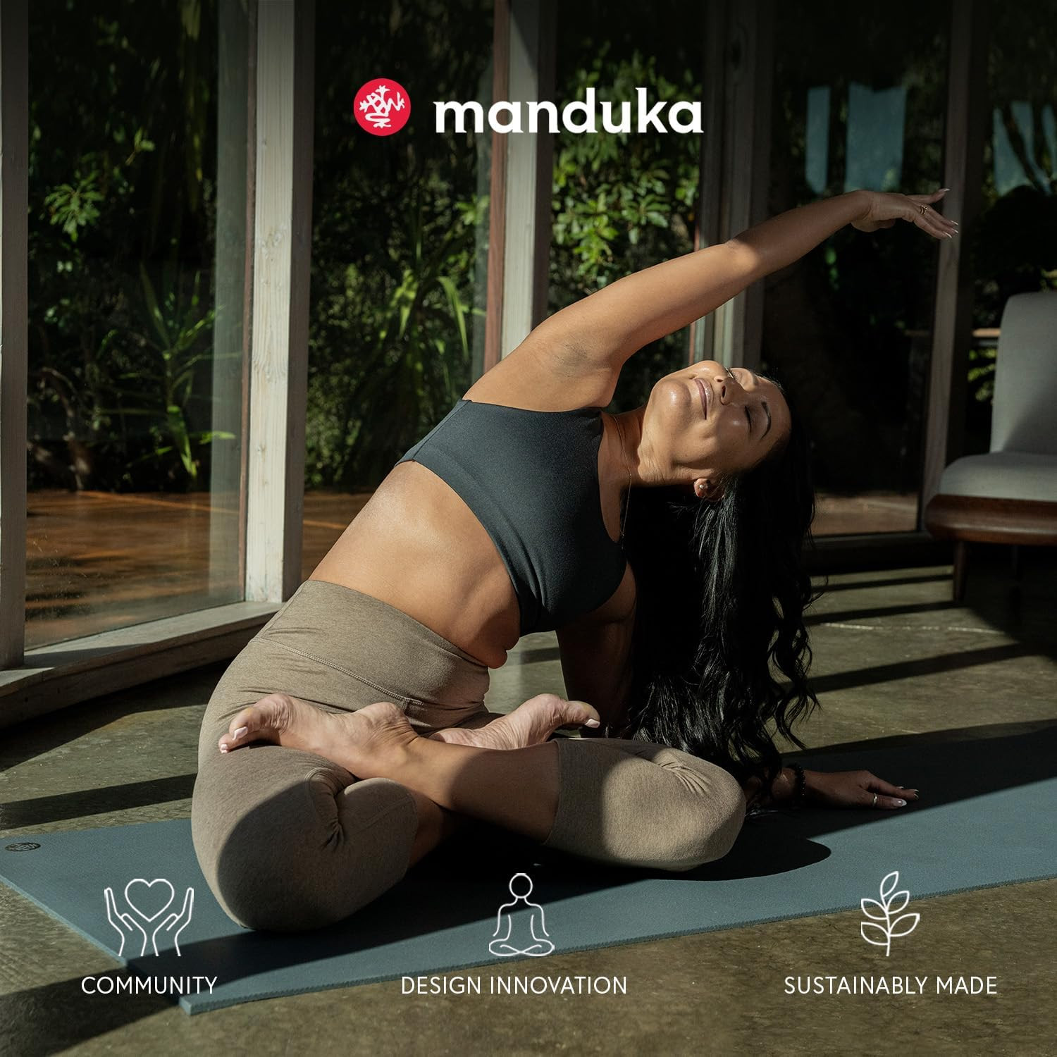 Manduka Eko Superlite Yoga Mat – 1.5Mm Natural Rubber | Foldable & Travel Friend