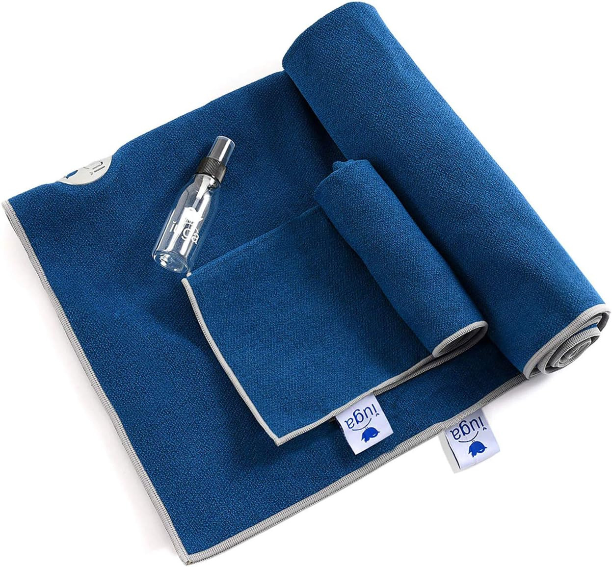 Yoga Towel for Hot Yoga Non Slip Extra Thick Yoga Mat Towel + Hand Towel 2In1 Se