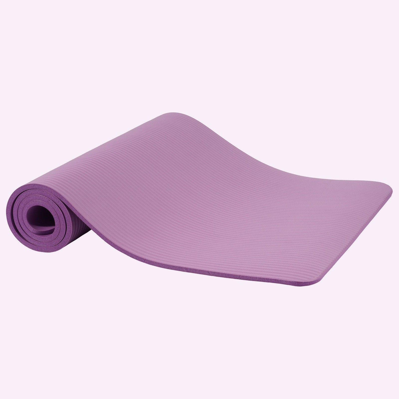 Fitvids 1/2″ Thick High Density Exercise Yoga Mat, Carrying Strap, Purple (Used)
