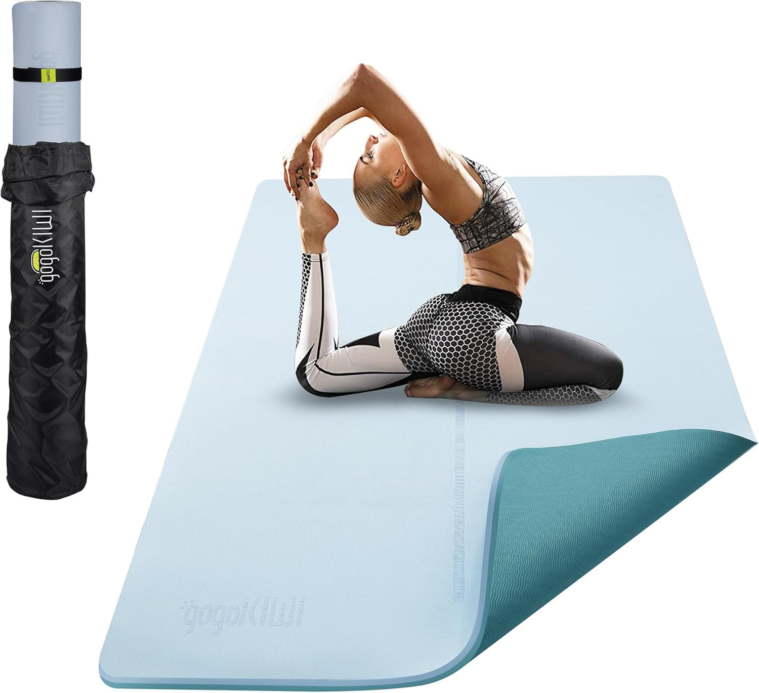 Large Yoga Mat (6’X4′) – 1/4″ & 1/2″ Thick Exercise Mats for Home Workout, Extra