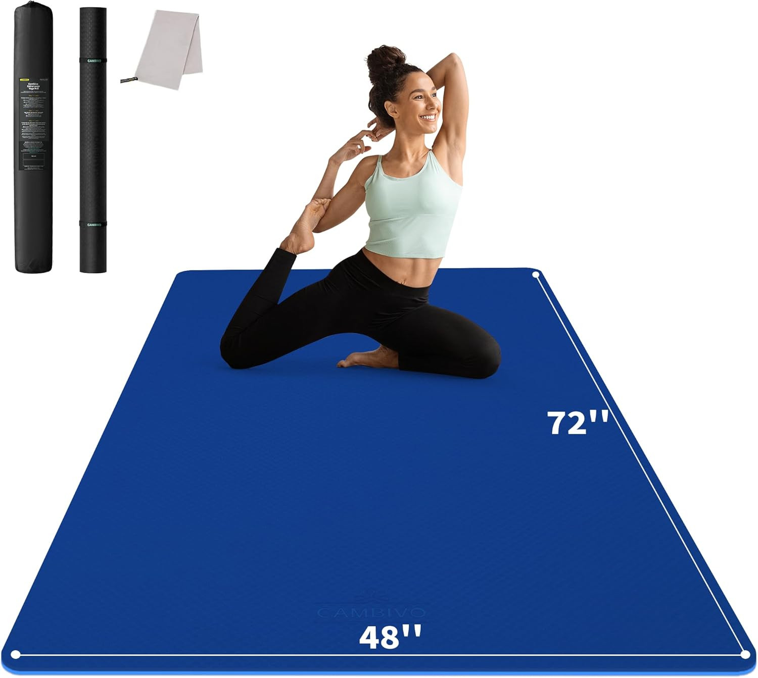 Yoga Mat 72″ X 48″ Large Workout Mat for Home Gym Flooring | 6Mm-12Mm (0.24″-0.4