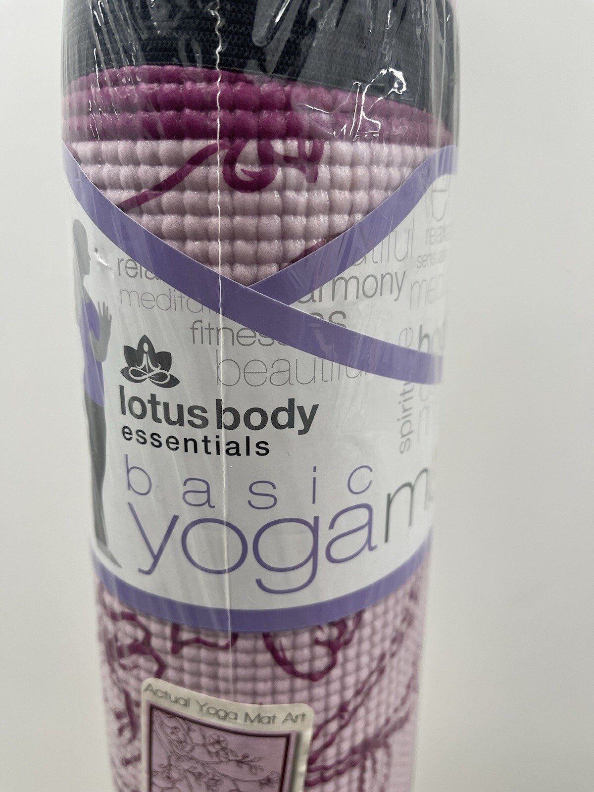 LOTUS BODY ESSENTIALS 24”x68” Basic Yoga Mat with Adjustable Carry Strap, Purple