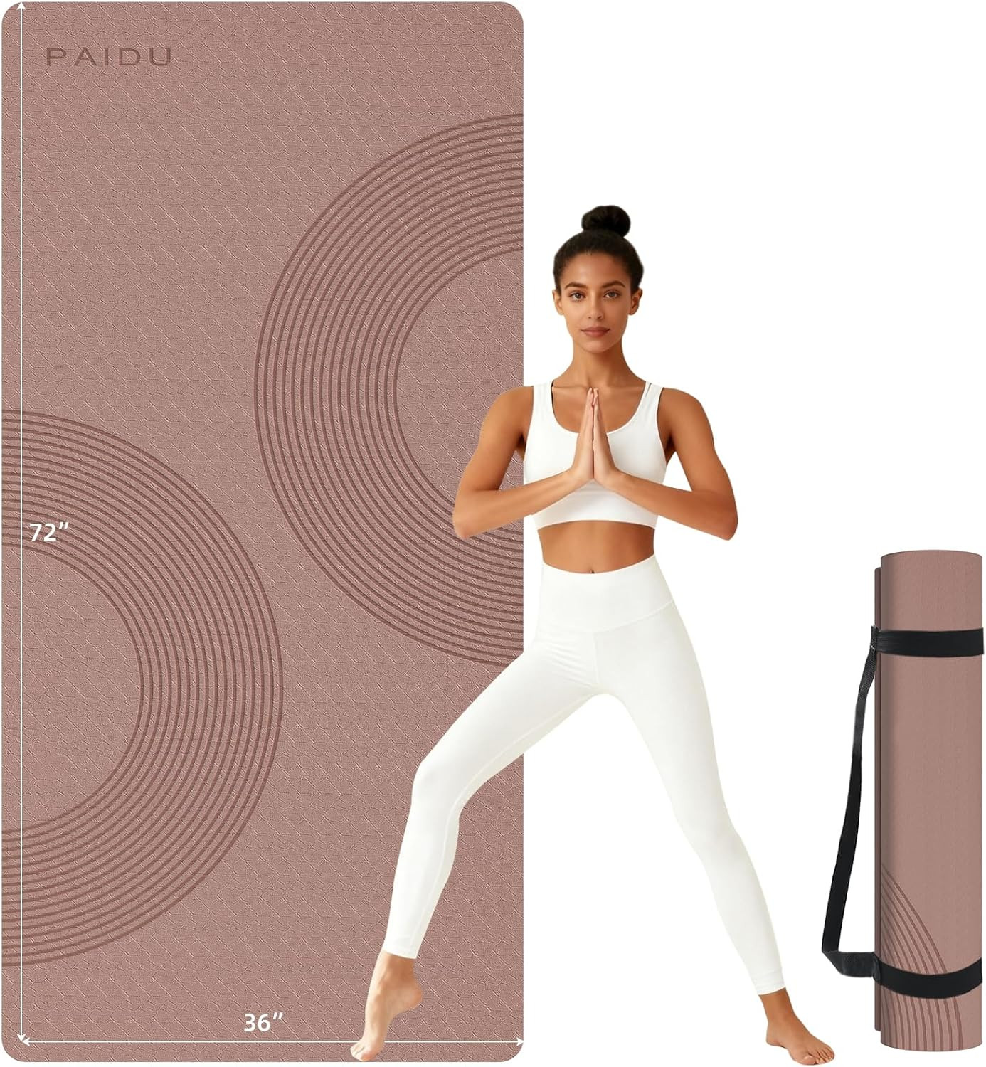 Extra Large Non-Slip Yoga Mat 72″x36″ – 10mm Thick for Home Gym & Fitness