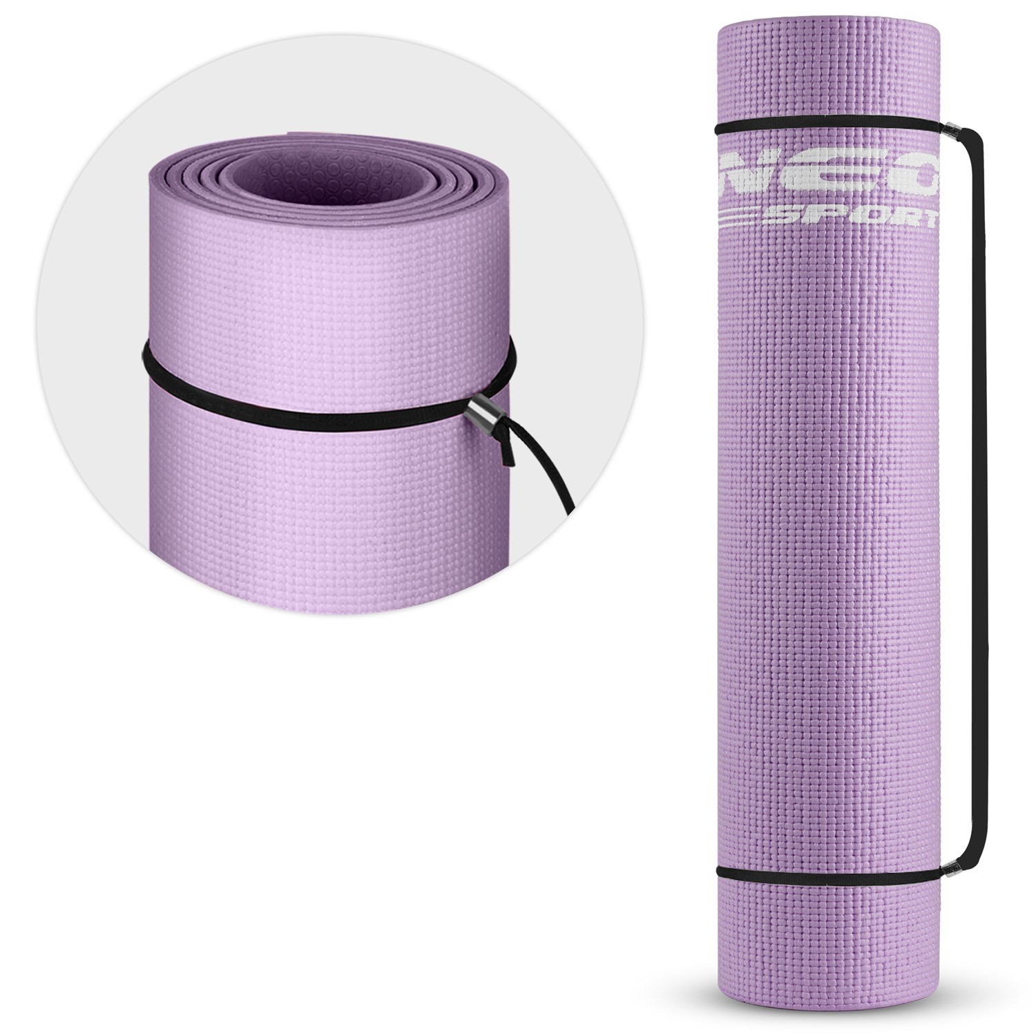 Neo-Sport Fitness Mat 173x61cm Purple – Non-Slip & Waterproof, Ideal