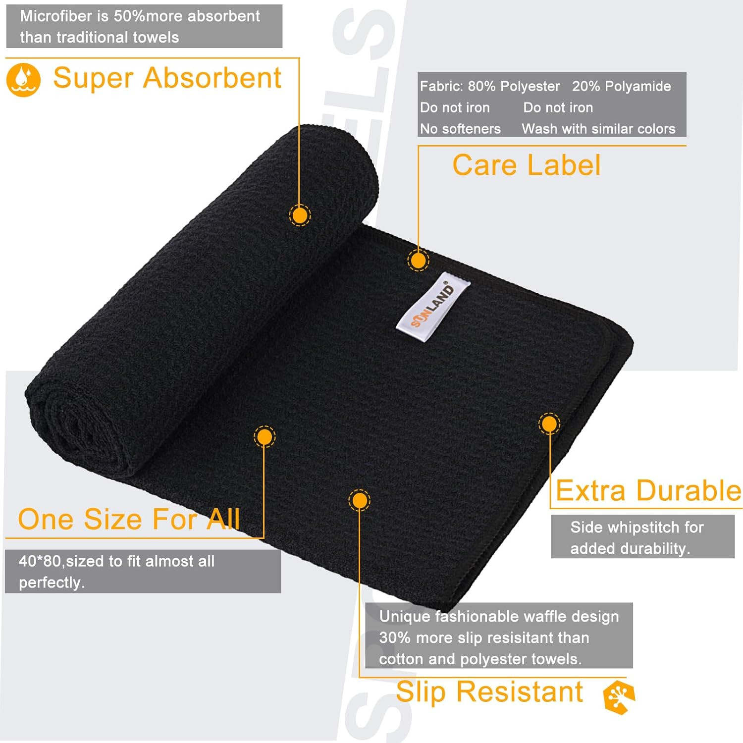 Microfiber Sports Workout Towels Fast Drying Fitness Sweat Towels for Men & Wome