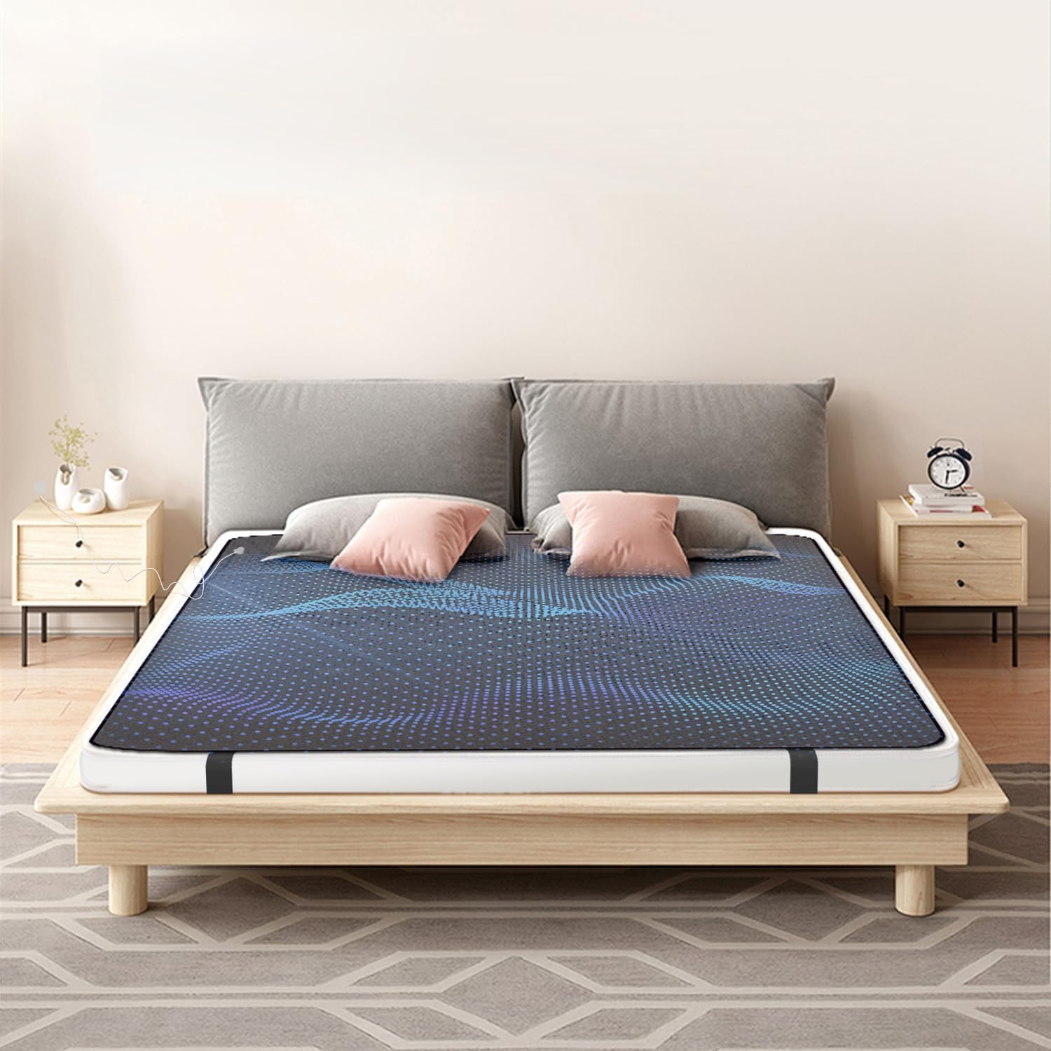 Grounding Sleeping Mat for Bed Size FULL 54×71″ inch Earthing PU Leather