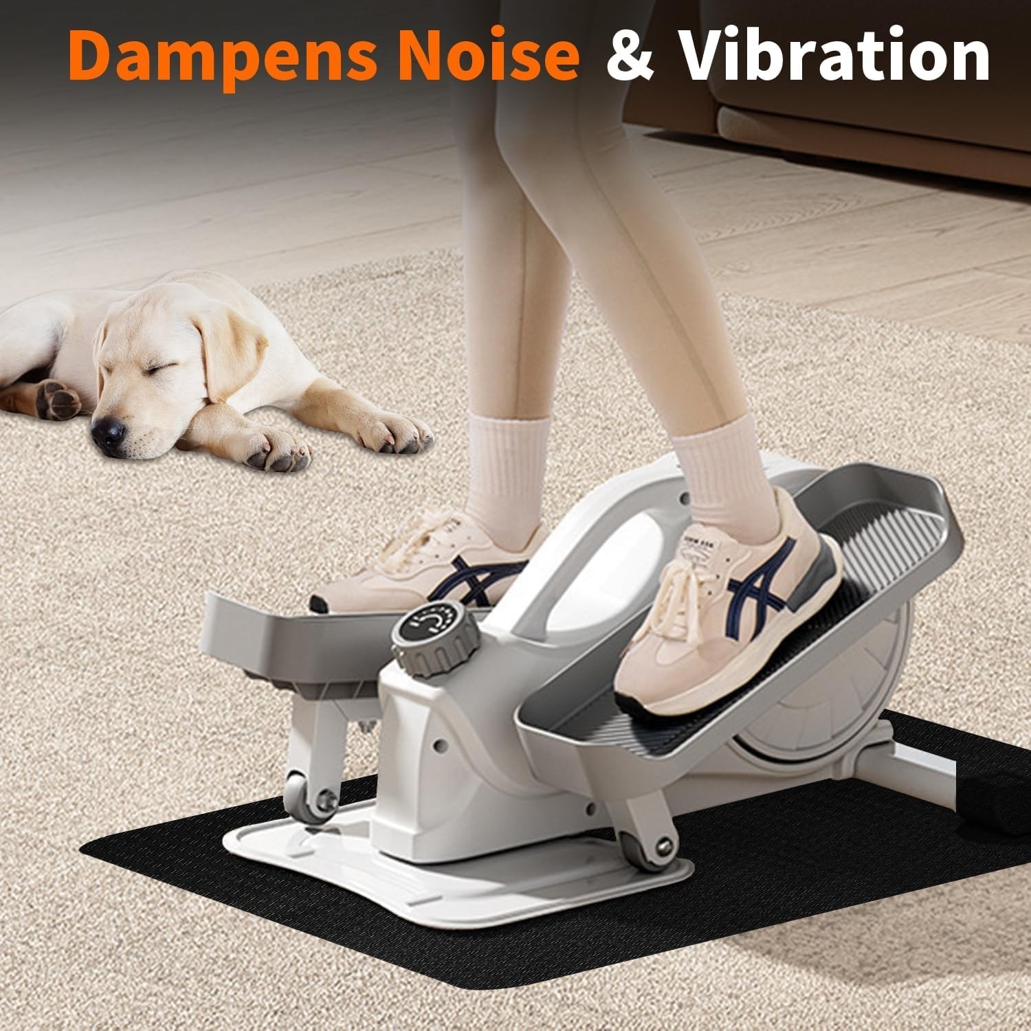 Double-Sided Non-Slip Workout Mat for Elliptical Machine, 23.6″ x 17″ Stepper…