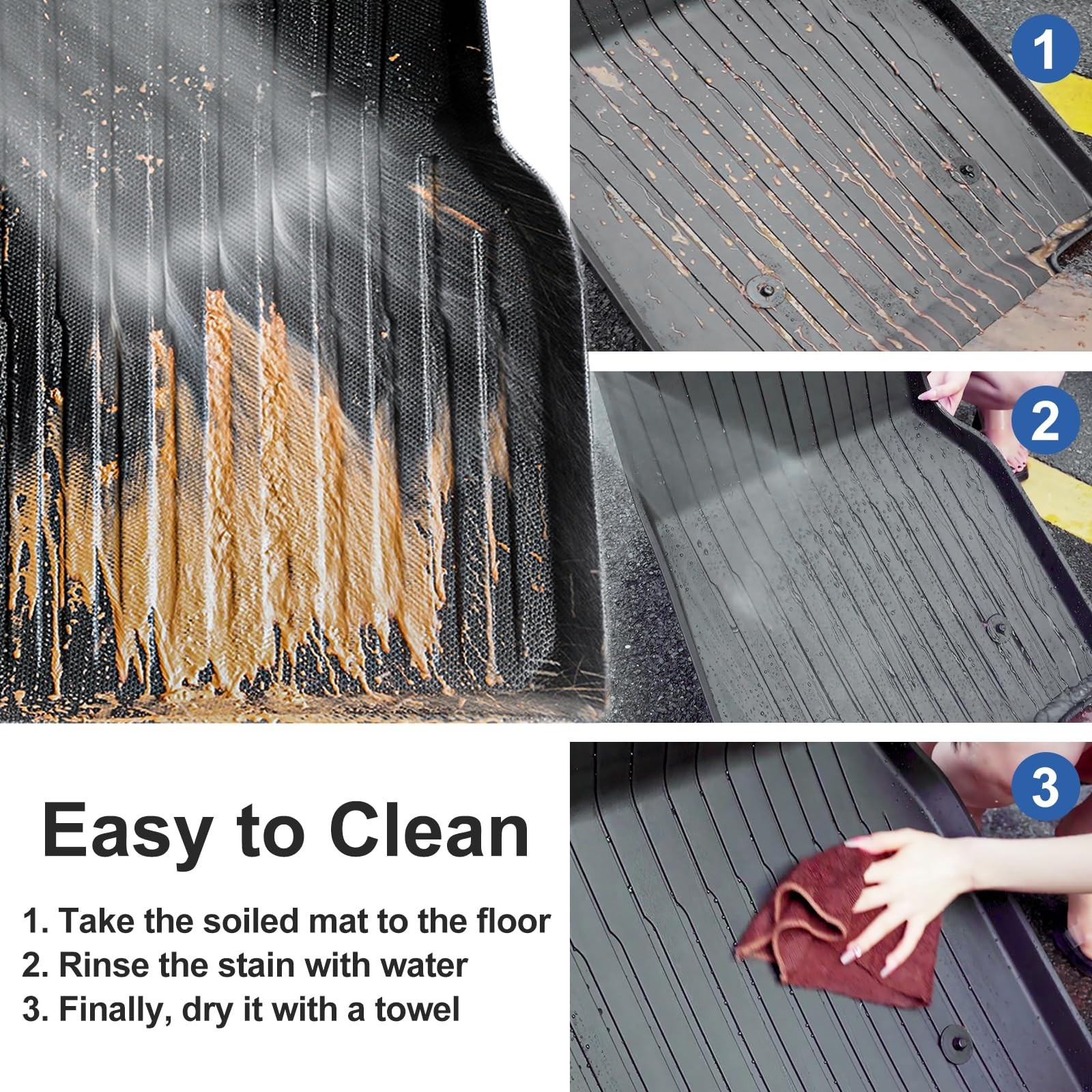 SMABEE Floor Mats for Toyota Sequoia 2023 2024 2025 2026, TPE All Weather Flo…