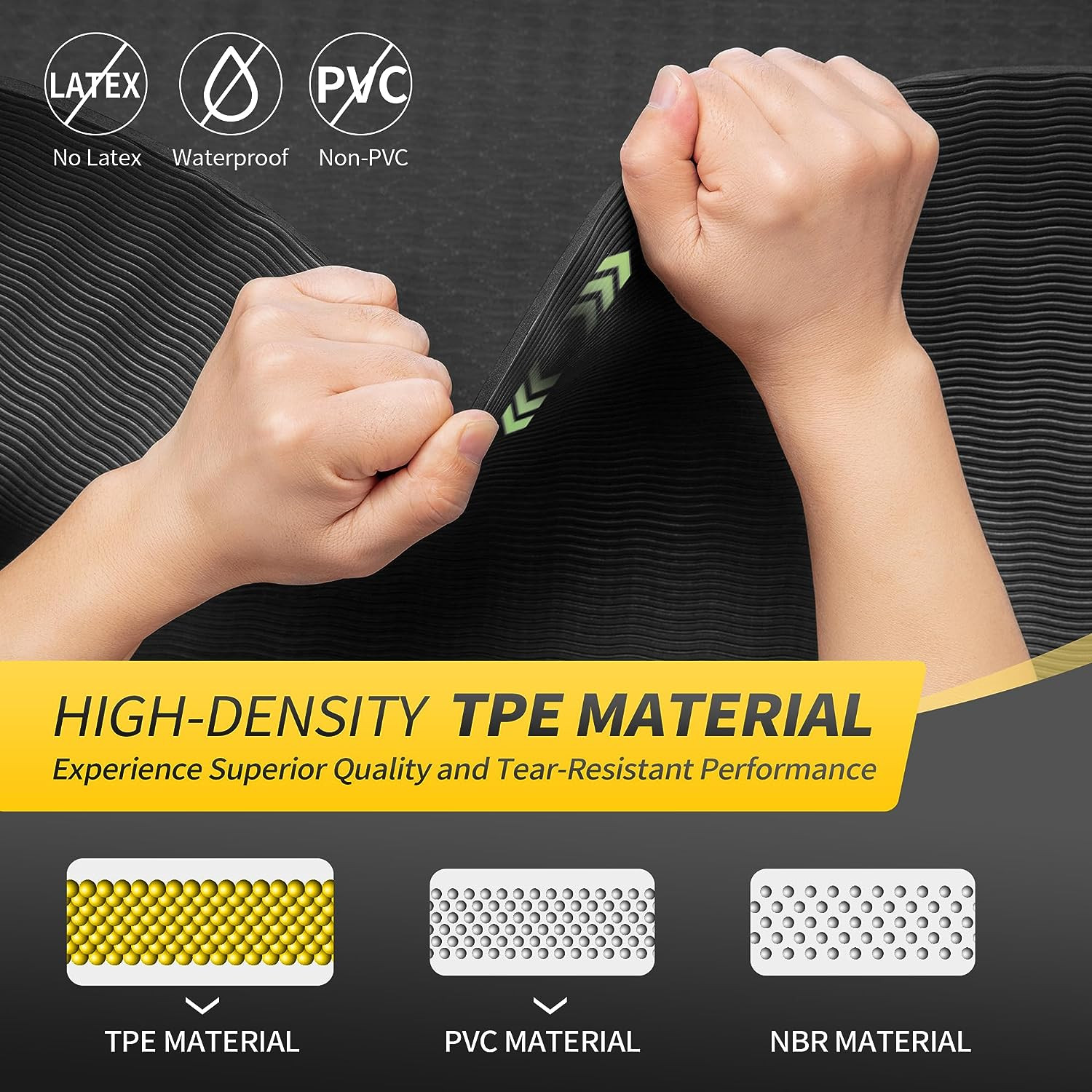 Yoga Mat for Women Men Kids, 1/3 & 1/4 & 2/5 Inch Extra Thick Yoga Mat Non Slip,