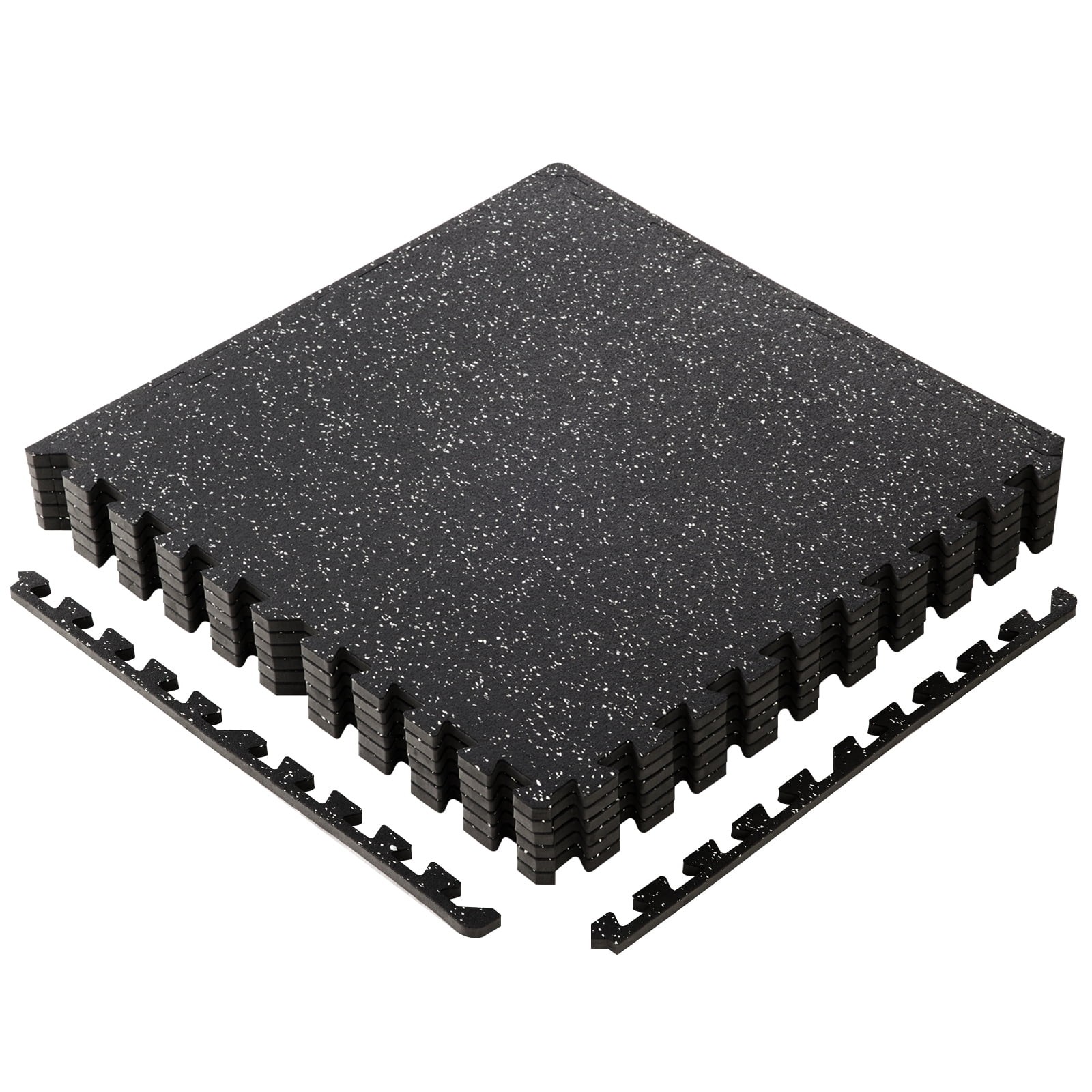 EDX 24 Inch Gym Floor Mats 12P Rubber Top High Density EVA Foam Home Gym