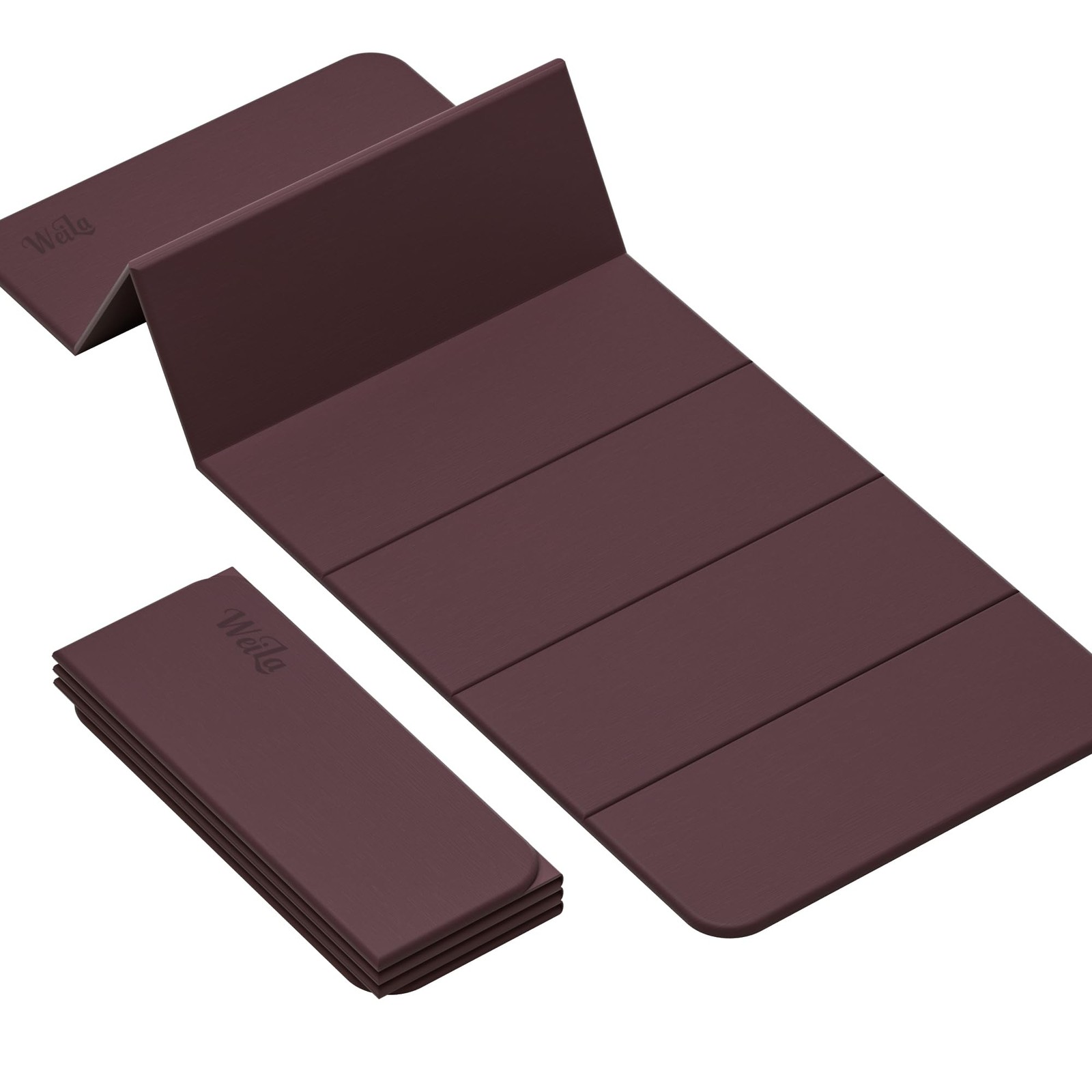 1/2 Inch 70″x24″ Foldable TPE Yoga Mat, Thick Non Slip Pilates Mat