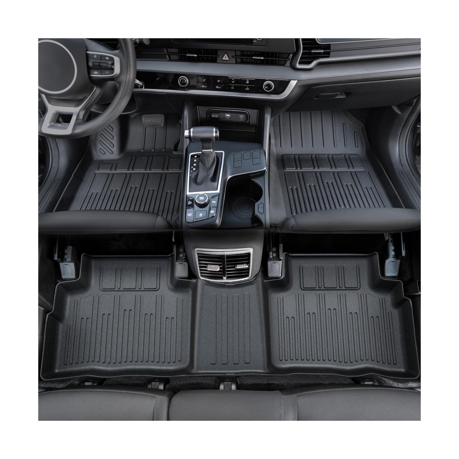 Floor Mats for 2023-2025 2026 Kia Sportage Gas, Full Coverage All Weather Flo…