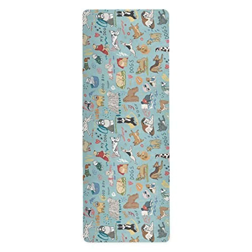 Non-Slip Yoga Mat for Dogs – Natural Rubber Fitness Mat for Home Workout, Pilate