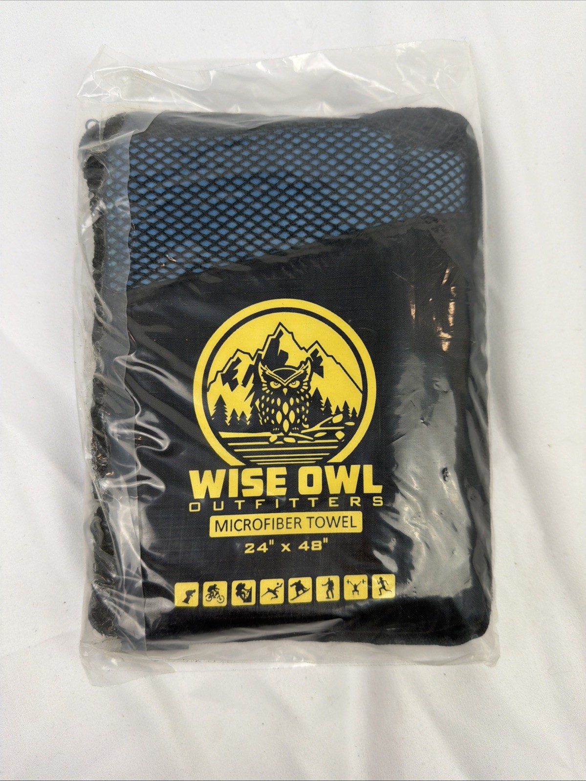 Wise Owl Outfitters Camping Towels – Quick Dry Travel Large 24”x48” Blue