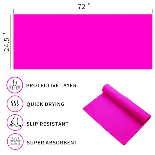 MIAOMIAO Non-Slip Hot Yoga Towel Set,Super Absorbent Microfiber in, Rose Red