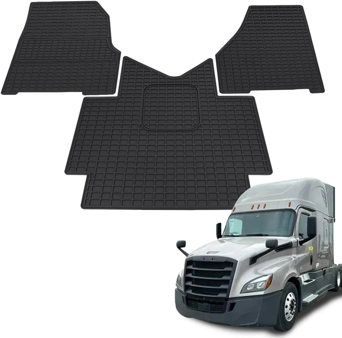 Floor Mats fit for Freightliner Cascadia 2018-2026 | Heavy Duty Truck Floor Rubb