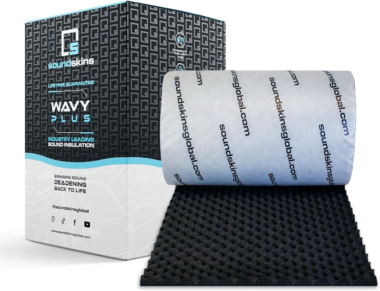 Ssk-Wavy 315Mil/8Mm Lightweight Closed Cell Foam Mat – 32.3 Sqft. Vibration Damp