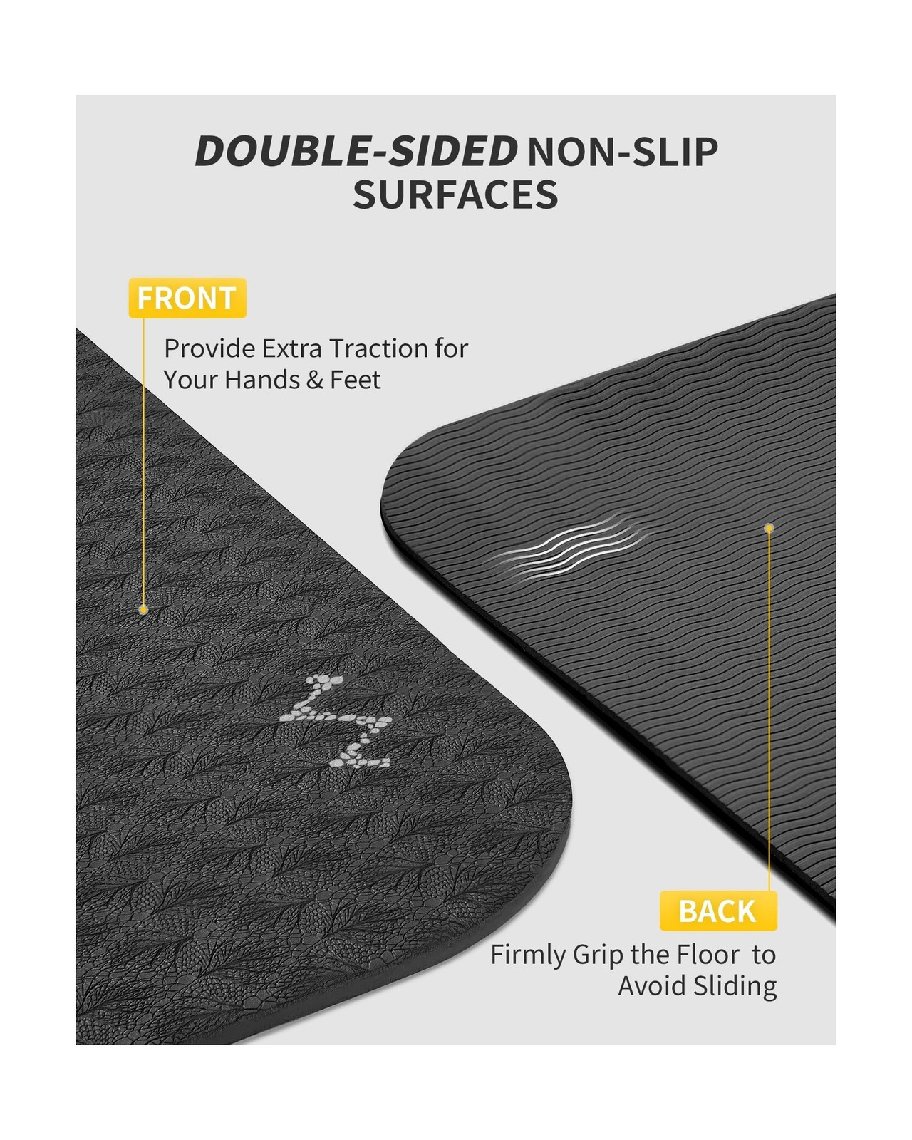 CAMBIVO Yoga Mat 72″ x 48″ Large Workout Mat for Home Gym Flooring | 6mm-12mm…