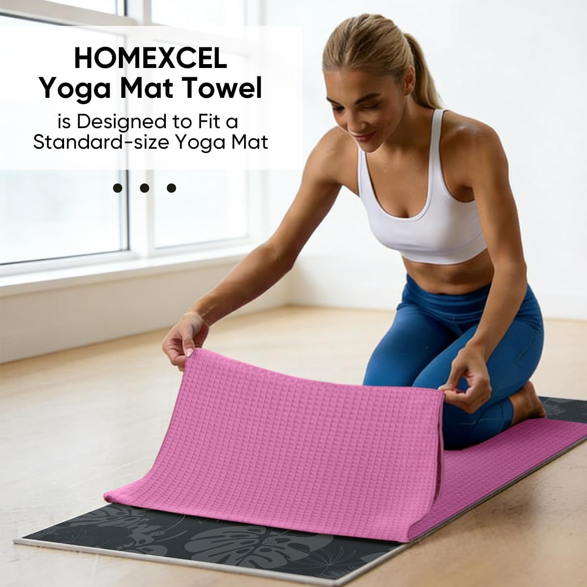 Hot Yoga Towels 2 Pack, (26.5″ X 72″) Non-Slip & Ultra-Absorbent Microfiber Yoga