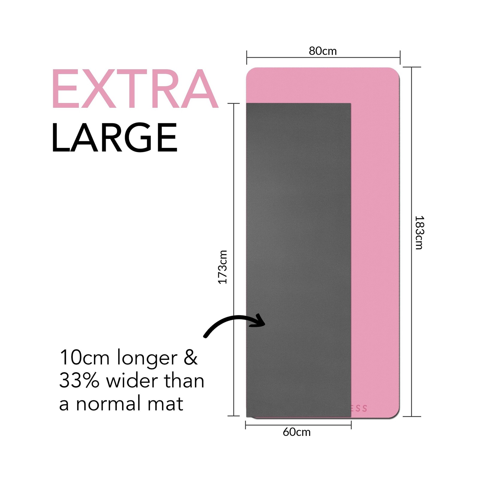 Large Exercise Mat – Extra Thick 10mm Workout Mat (72″x32″) – Non-S.