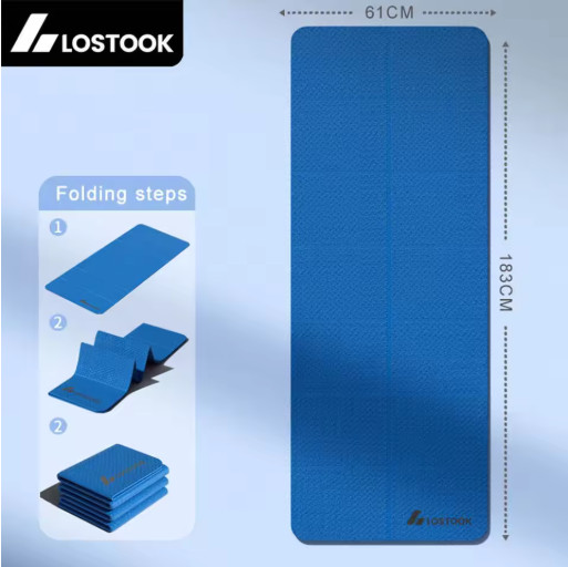 4mm TPE Foldable Yoga Mat Travel Pilates Exercise Mat Home Workout Mat