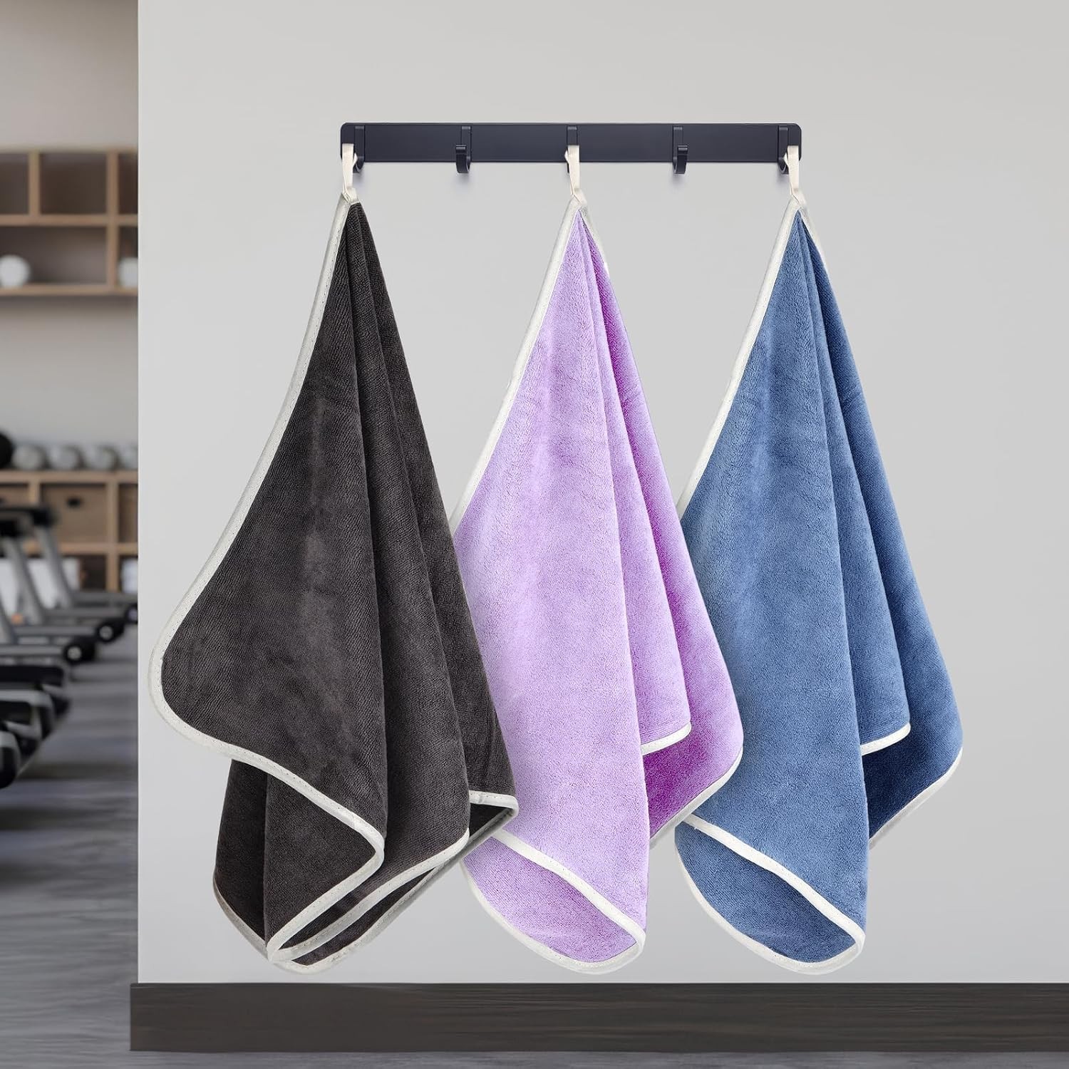 3 Pack Microfiber Gym Towels, Super Soft, Quick Drying, 14.2″ x 30″ | Absorbent