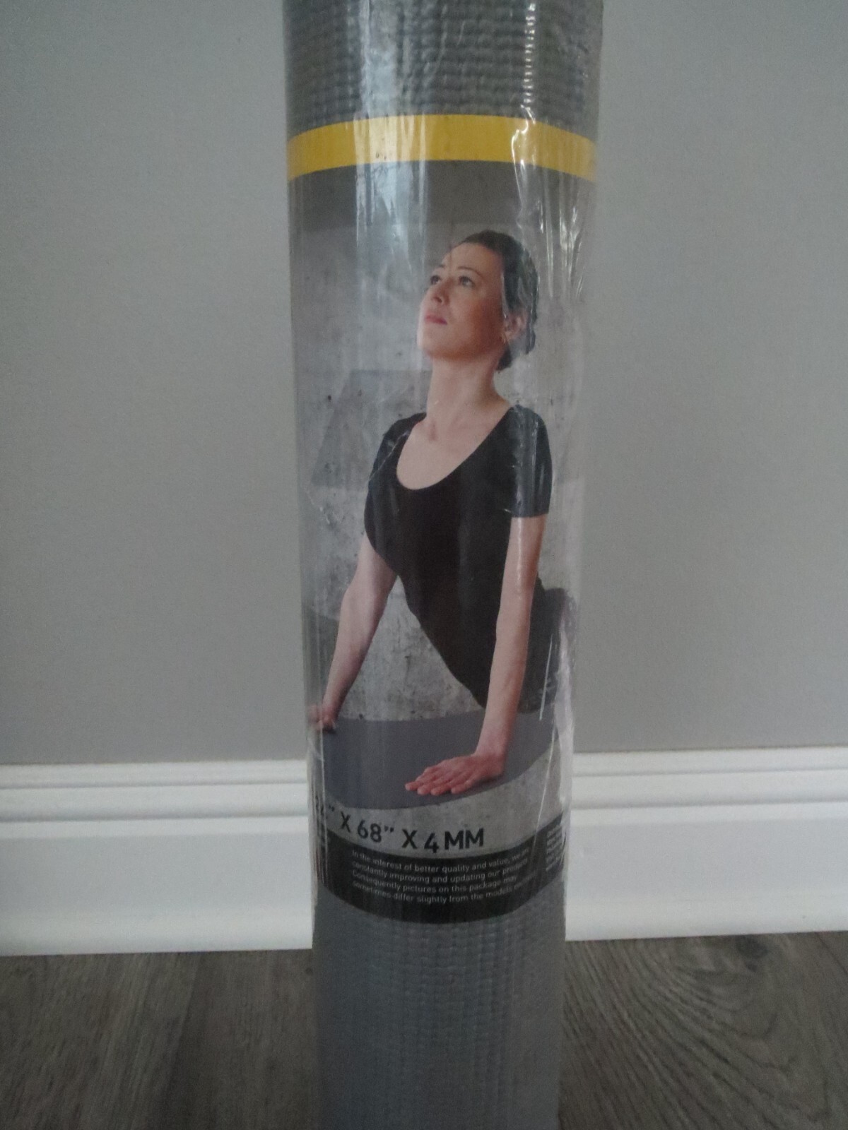 Series 8 Fitness Charcoal Gray Yoga Mat 24″W X 68″L, New