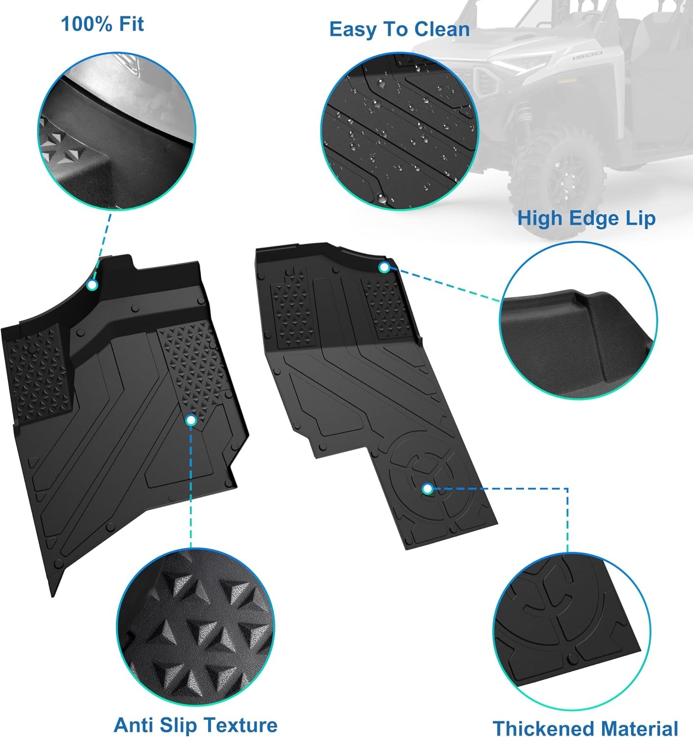 UTV All Weather Floor Mats