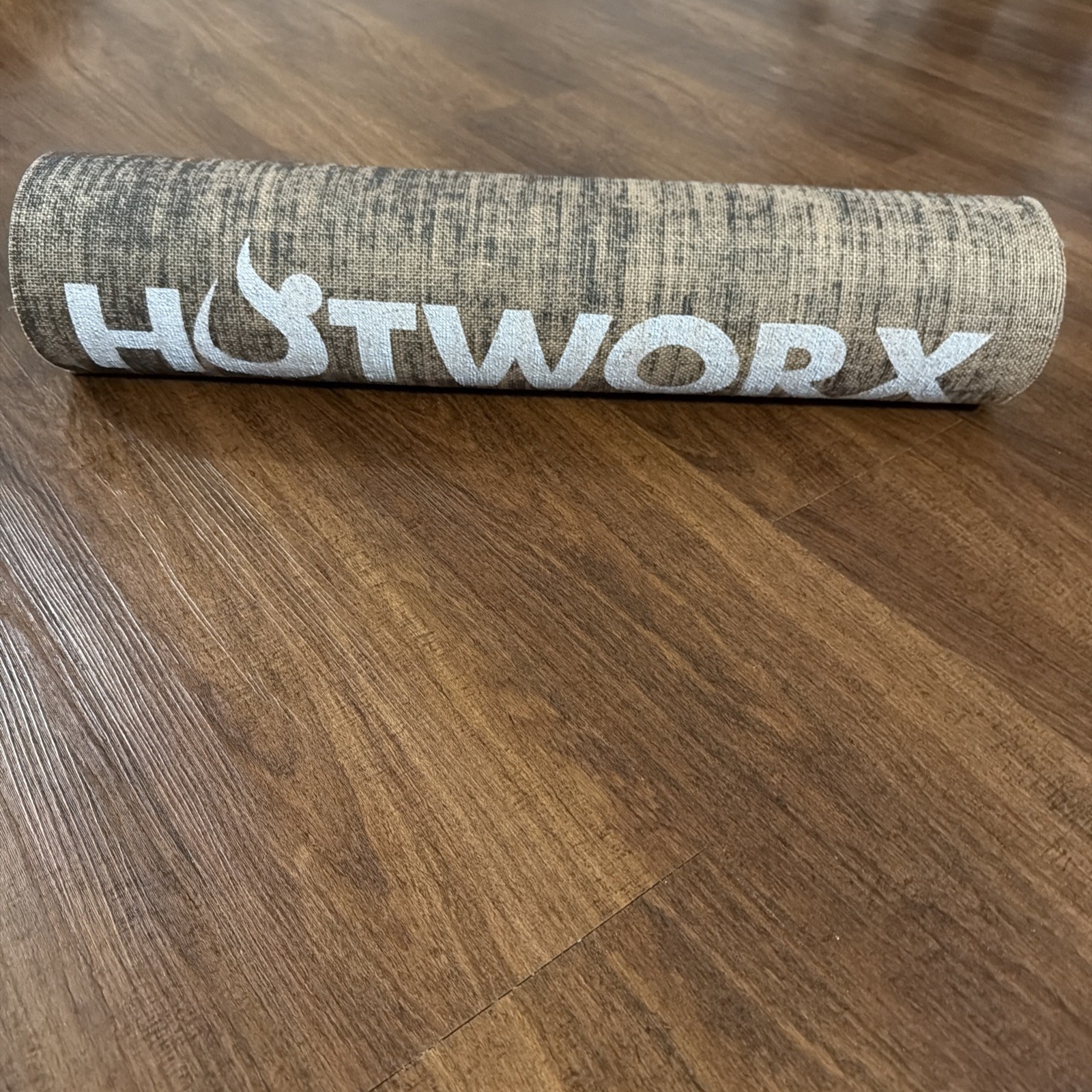 Hotworx Exercise Yoga Mat 72×24 Brown Hemp Pilates Workout Hot Yoga Stretching