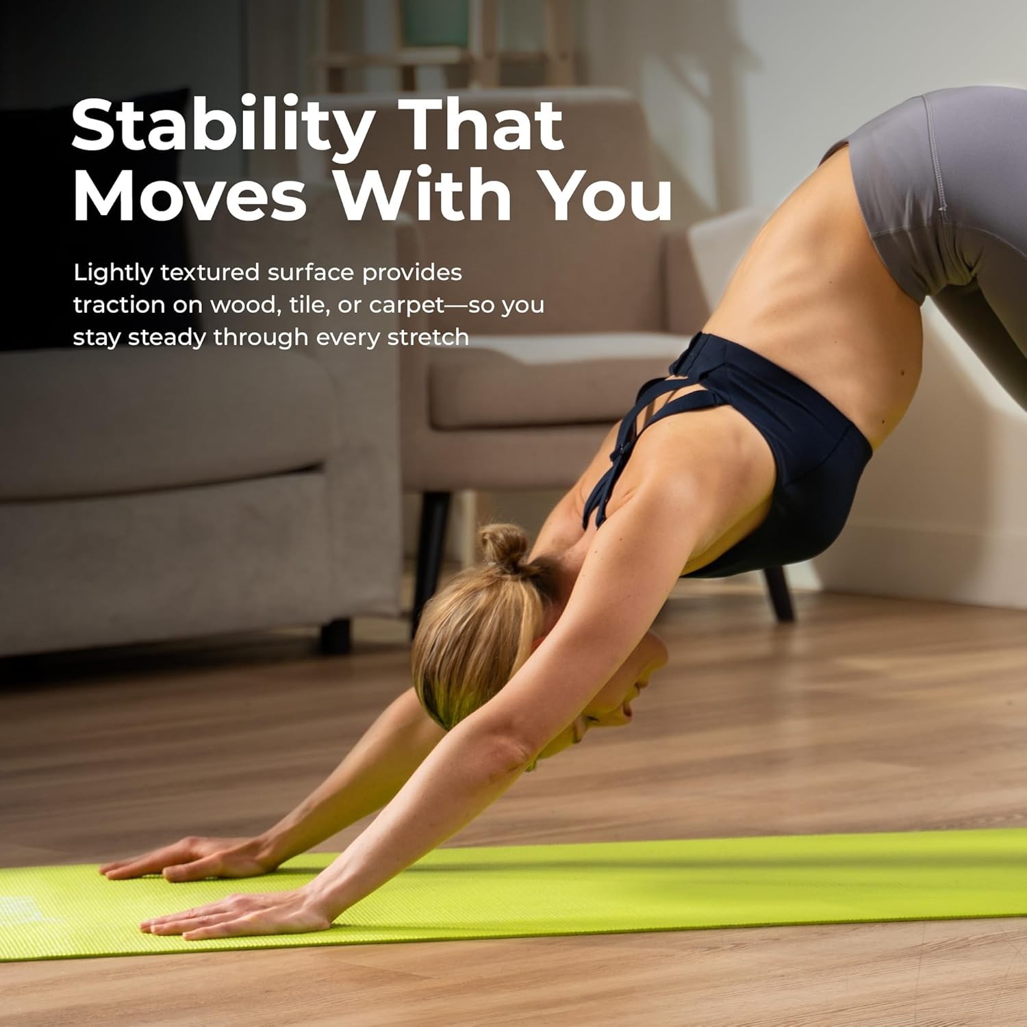 Non-Slip Yoga Mat – Durable Anti-Tear Lightweight Cushioned Support Yoga Pilates