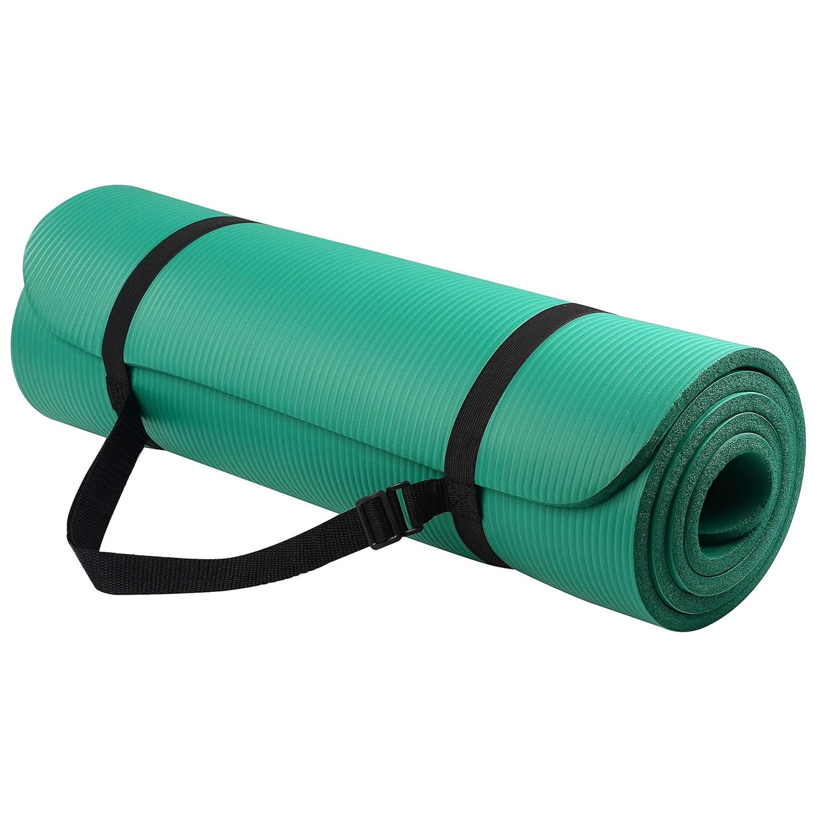 Fitvids 1/2-Inch Thick High Density Exercise Yoga Mat, Carrying Strap (Open Box)