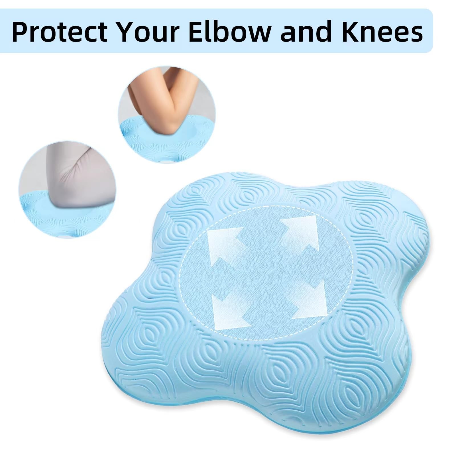 2 PCS Yoga Knee Pad Mats Extra Thick Foam Pilates Kneeling Cushion Support