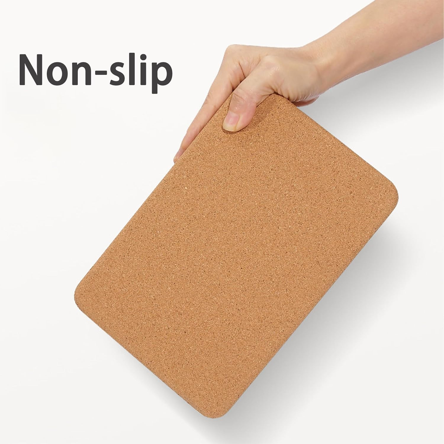 Cork Yoga Block 2 Pack for Pilates, 4” or 3” Non-Slip & High Density Blocks fo