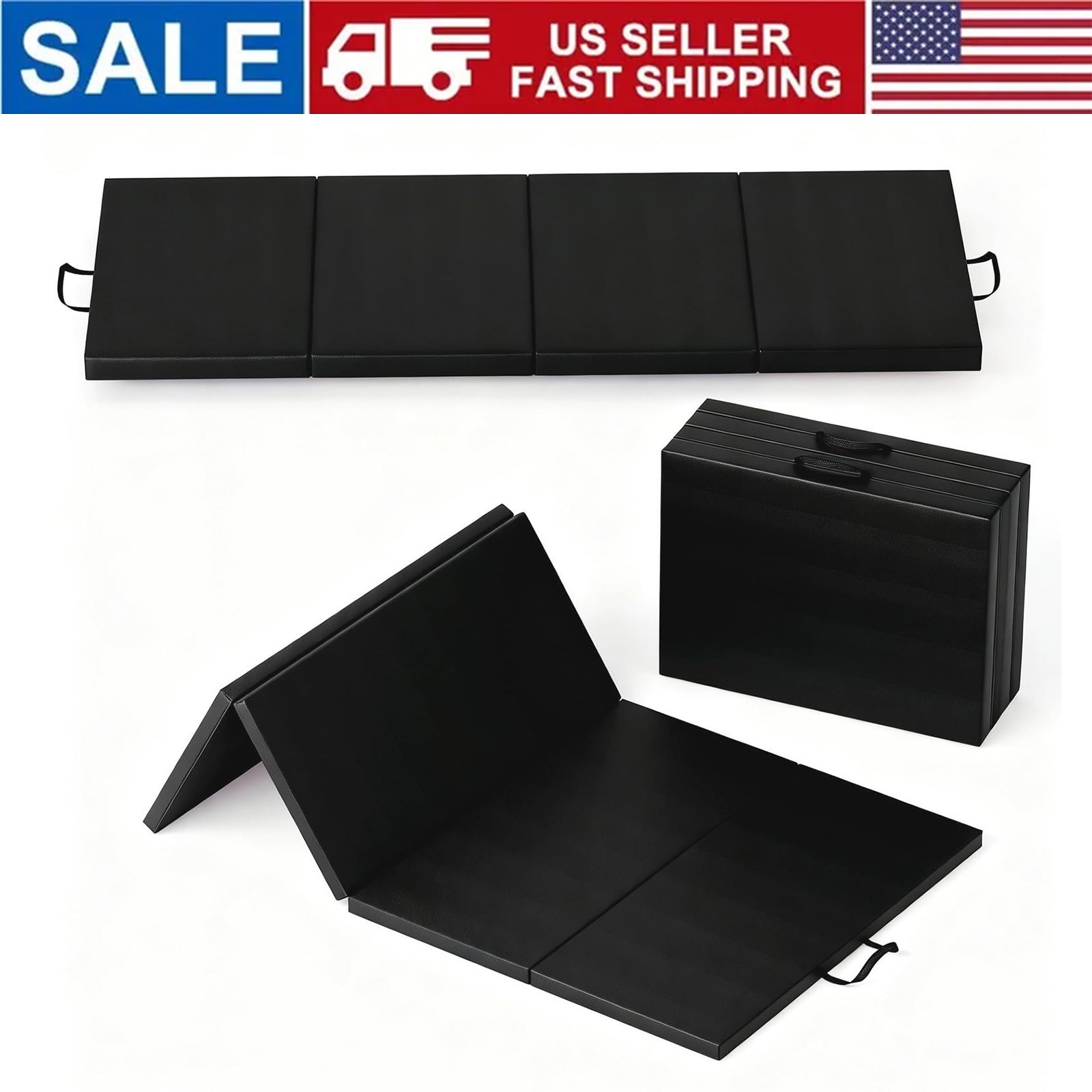 Folding Gymnastics Mat 2” Thick Pad Gymnastics Tumbling Mats for Yoga, Pilates